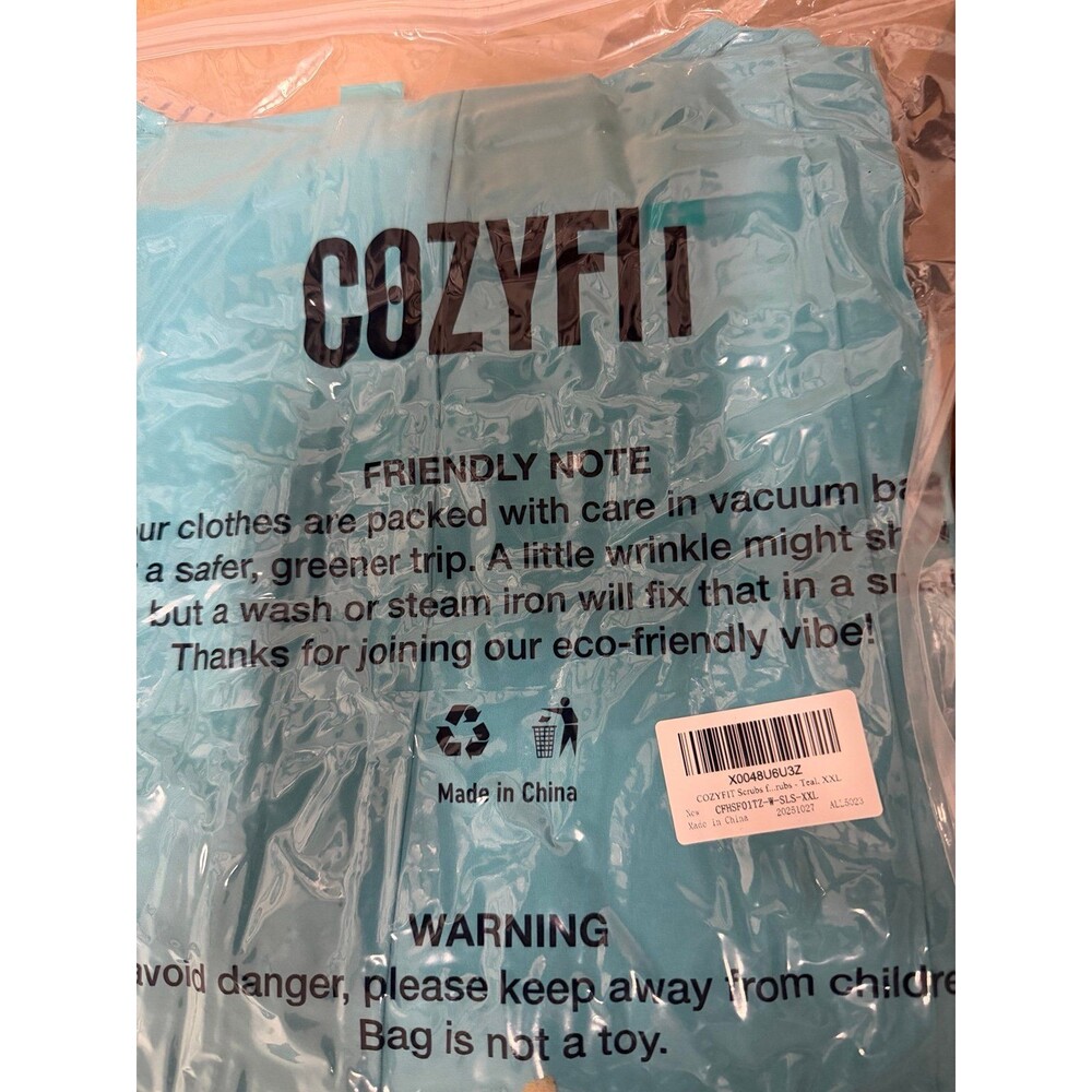 COZYFIT Scrubs Teal XXL